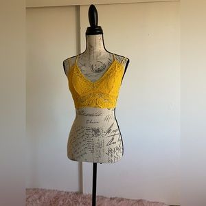 Yellow crop top